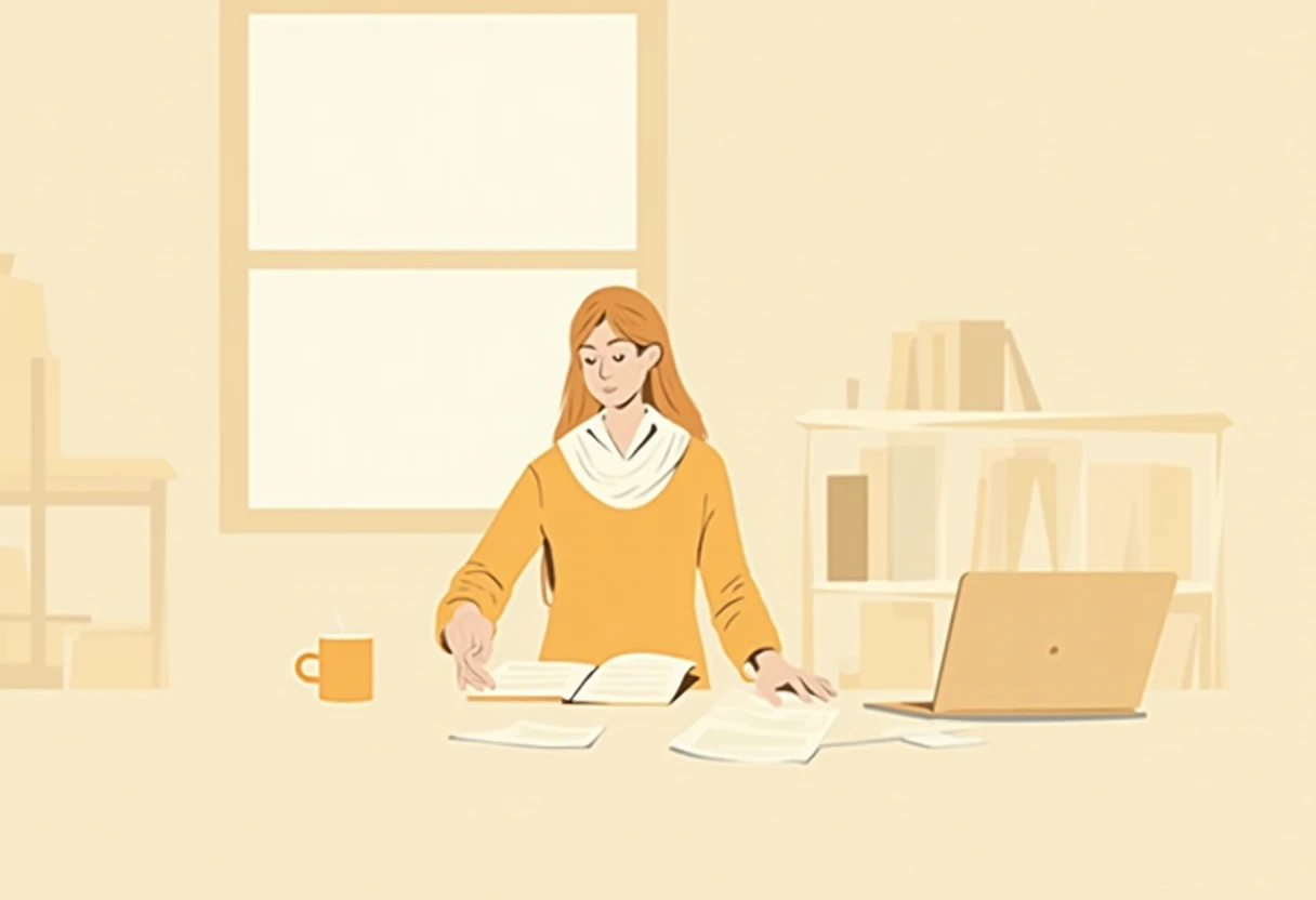 Freelancer reviewing loan options